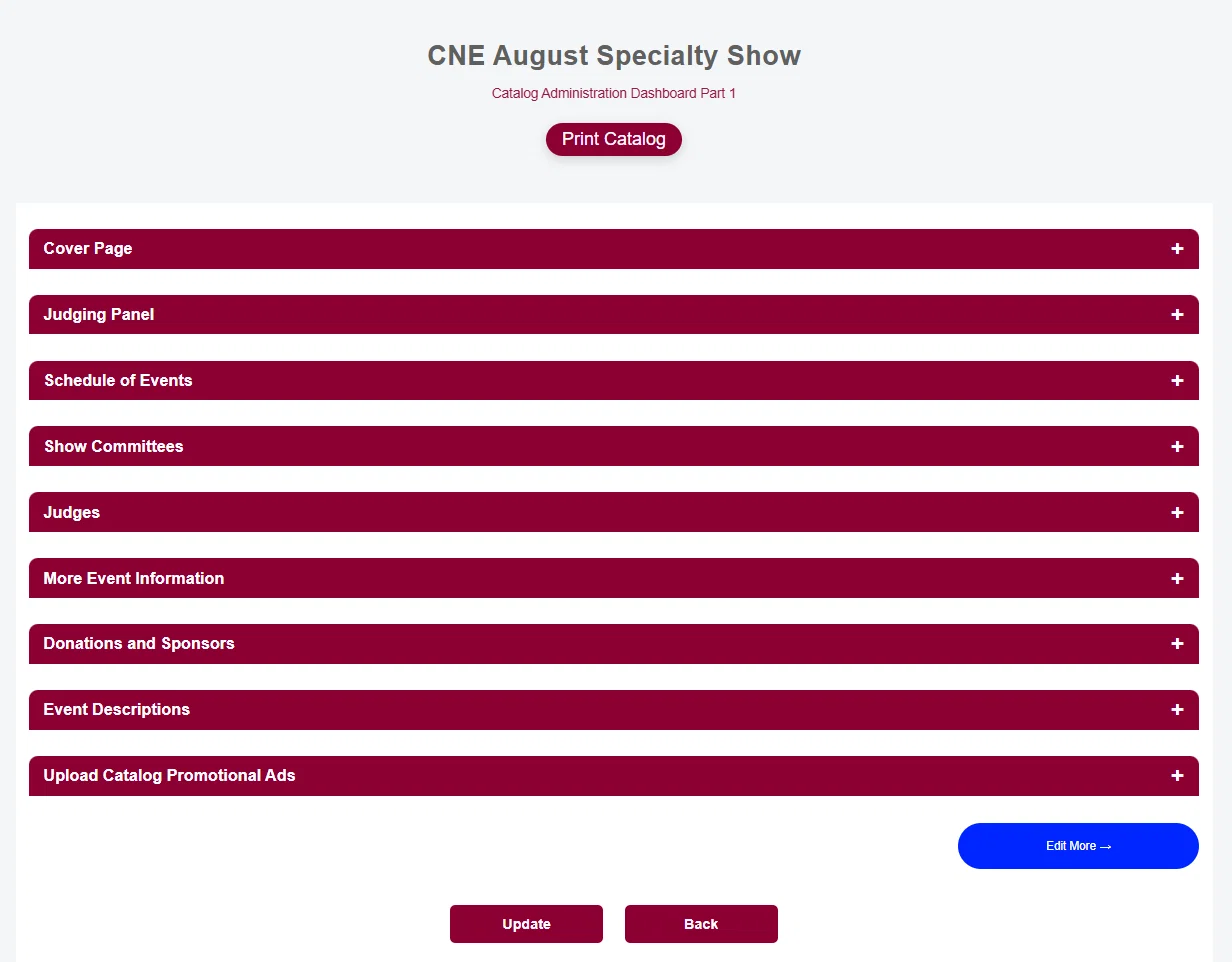 Specialty Show Management System