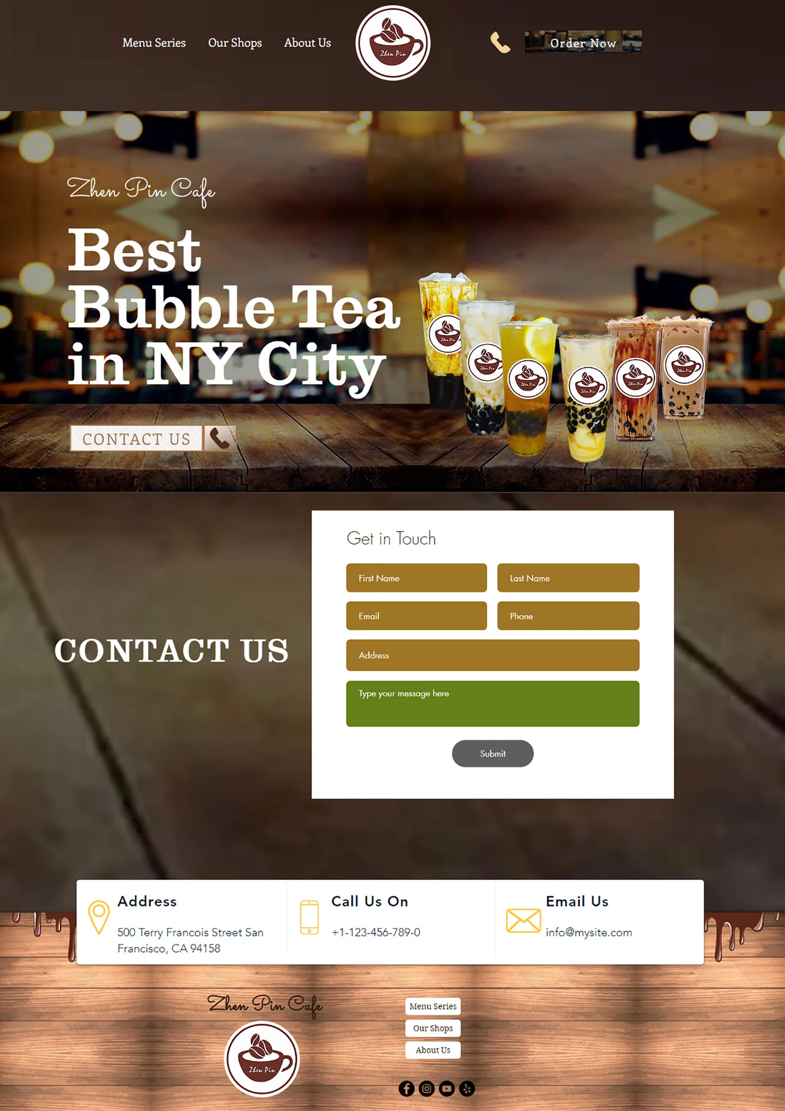 Zhen Pin Cafe Website